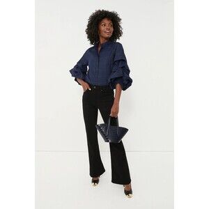 Citizens of Humanity COH womens Isola Flare Jeans size 23 Dark Plush Black 23x32